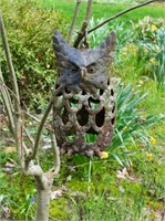 Cast Iron Owl Candle Lantern