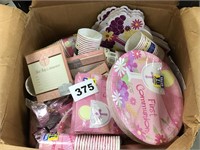 Large lot of Pink First Communion Party Supplies