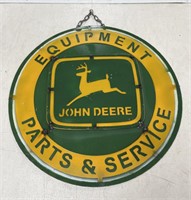 24" John Deere Equipment Metal Sign