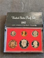 1982 US Mint Proof Set W Deep cameo Coins