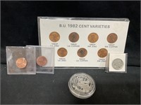 1929 Buffalo Nickel, Unc Lincoln Cents, Grand