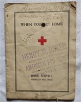1918 WWI "When You Get Home" Red Cross Pamphlet