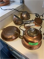 LOT OF COPPER COOKWARE / MISC