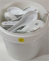 Tub of Porcelain Spoons