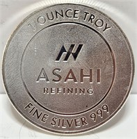 1 Troy oz Silver Round Asahi