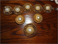 Costume jewelry- Bracelet, Pin, clip on earring