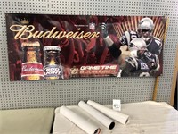 BEER POSTERS AND BUDWIESER BANNER