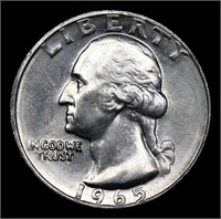 1965-p Washington Quarter 25c Grades GEM++ Unc