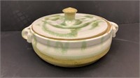 Stoneware Casserole Dish With Lid Green