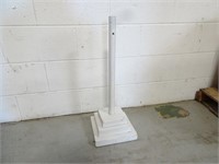 Vintage White Flag Pole Stand