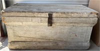 Antique Wooden Tool Chest W/ Antique Hand Tools