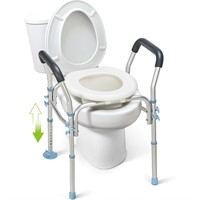 OasisSpace Stand Alone Raised Toilet Seat 300lbs -