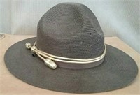 Stratton Brown Double Brim Straw State Police Hat