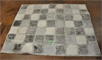 Gray area rug, 7'10" x 9'10"