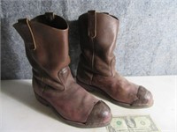 used RED WING Mens 10.5 Steel Toe Leather Boots