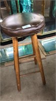 LEATHER SEATED BAR STOOL 60" SEAT