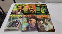 6 vintage 1960s monster magazines