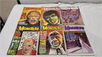 6 vintage 1960s Monster magazines