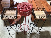 (3) Metal Plant Stands