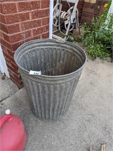 Galvanized Trash Can - no lid