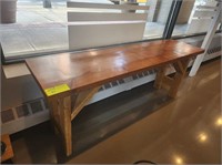 WOOD BENCH 60" X 16" X 24" TALL