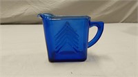 Cobalt blue depression glass Chevron creamer