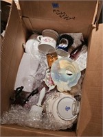 Vintage dishes, bells & more seen box