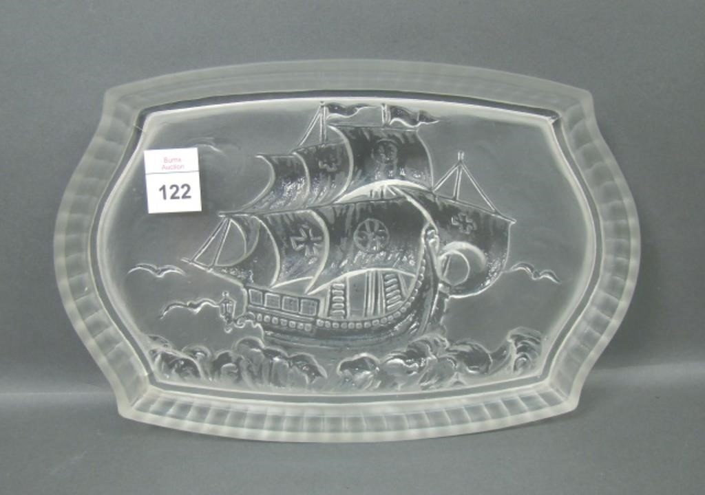 Rare Consolidate French Crystal Large Tray.