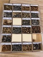 Clip on ear ring settings. Box full of many kinds.