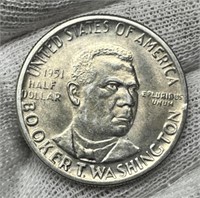 1951 Booker T. Washington Half Dollar AU