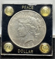 1923-S Peace Silver Dollar In Capitol Holder
