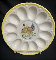 Devil Egg Platter made in Japan Rooster