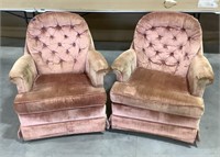 2 rocking/swivel chairs - no visible brand