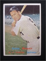 1957 TOPPS #240 HANK BAUER YANKEES VINTAGE