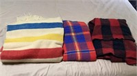 3 Wool Blankets Marlboro