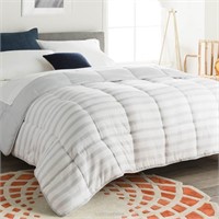 Linenspa Comforter Duvet Insert Queen Grey/White e