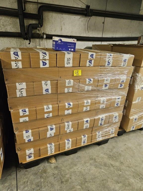 PALLET OF DISPOSABLE 3-PLY FACE MASKS