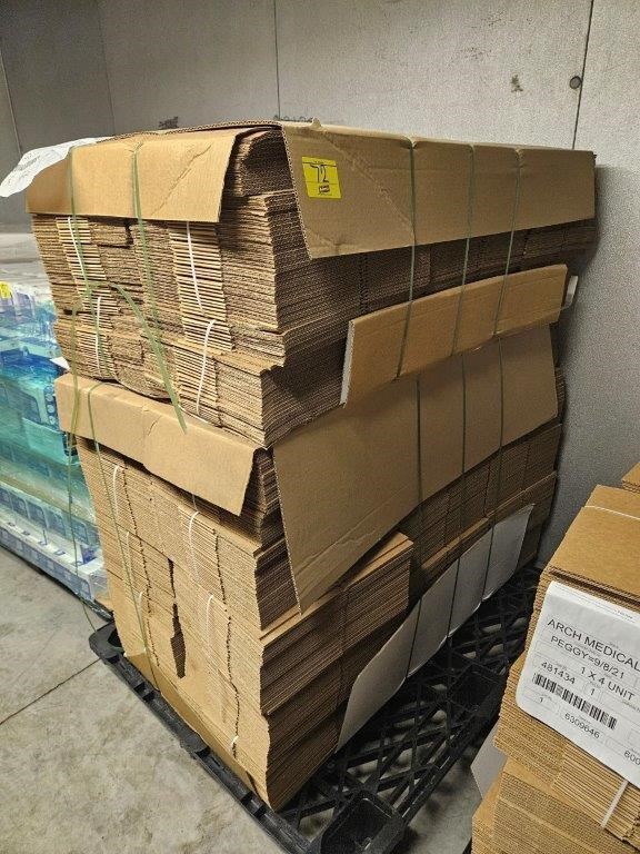 PALLET OF CARDBOARD BOXES