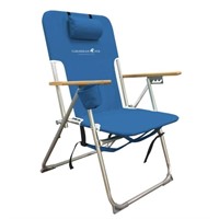 N4959  CARIBBEAN JOE Beach Chair, Blue, 4-Position