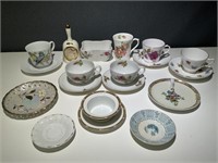 6 VTG Cup & Saucer Sets, 4 Plates, Bell, Cup &