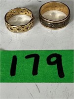 (2) Rings10K G.F. /Sterling Silver, Other Unmarked