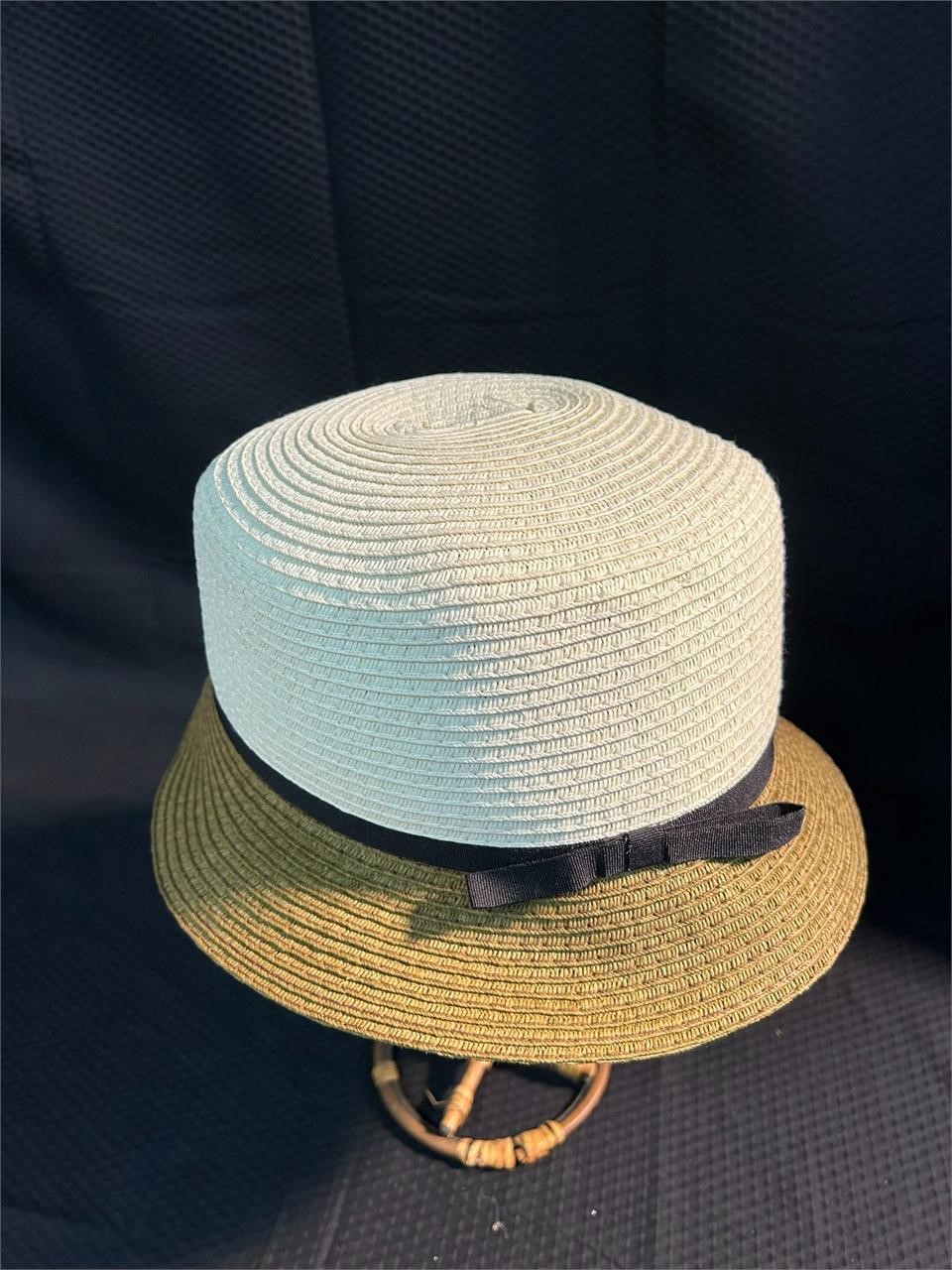 White Brown Summer Hat