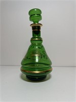 Vintage Green decanter *Crack on bottom*