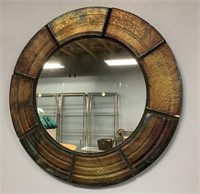 Round Iridescent Framed Mirror