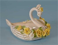 Wildwood Pasadena Ceramics Swan  Candy Dish