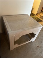 White Wood Southwest Style Side Table