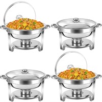 Chafing Dish Buffet Set 5 QT 4 Packs Stainless