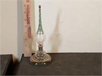 vtg blown glass ladies perfume bottle