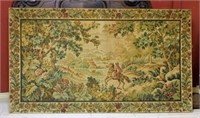 European Horse and Rider Scenic Tapestry.