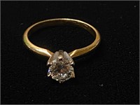 Vintage Natural VS .63 ct Diamond 14K Engagement S